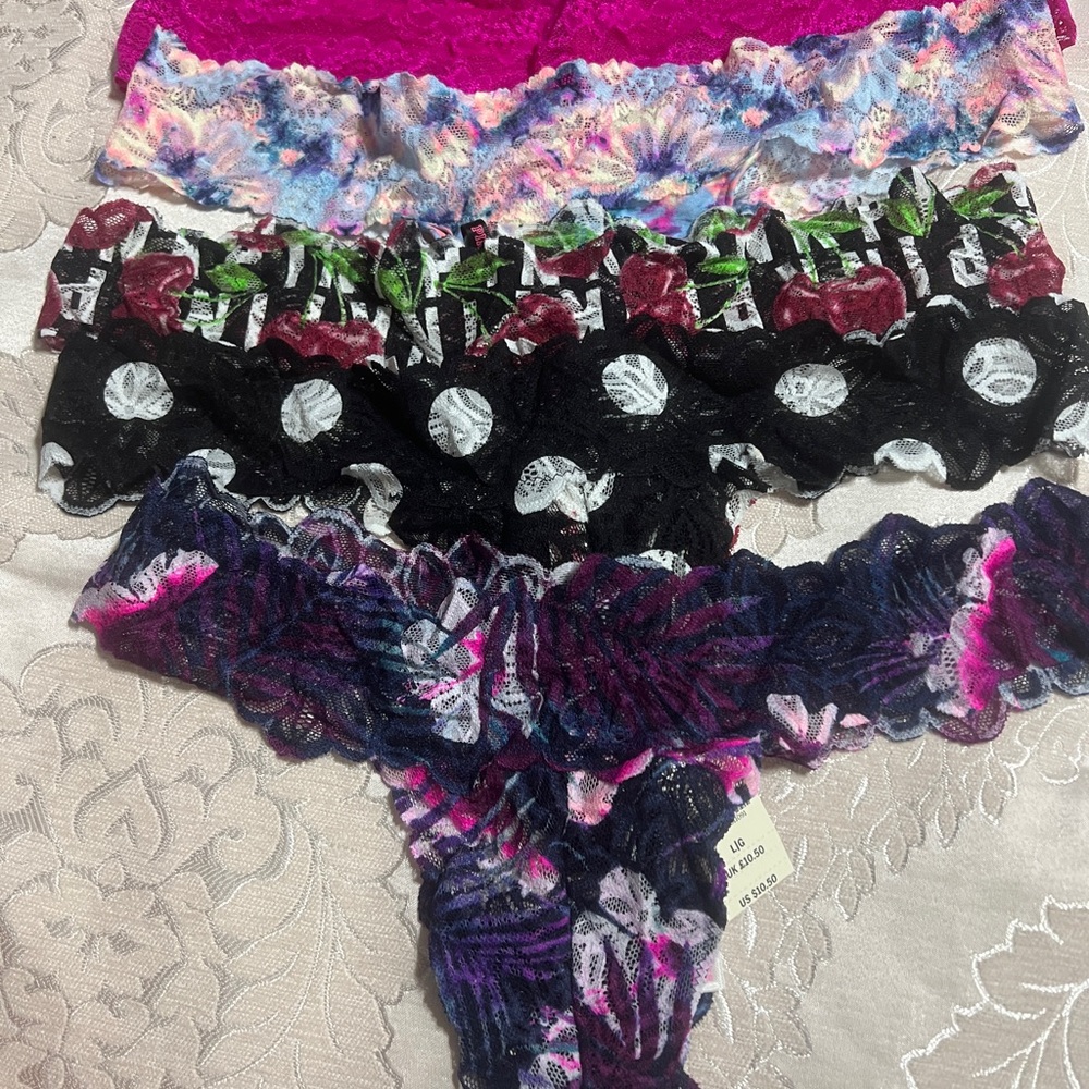 VS - PINK - Colorful Lace Panties Set 5 Pair